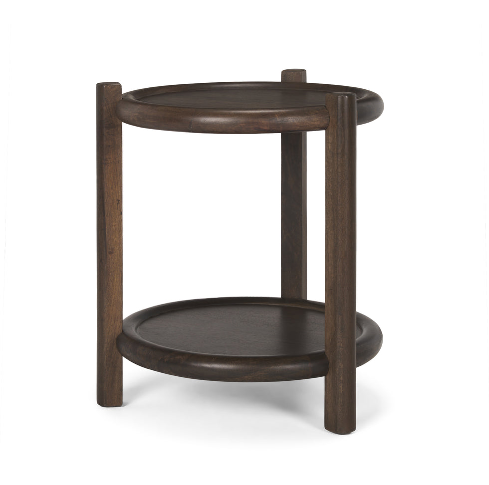 Mercana - Romi Accent Table in Brown, Solid Wood