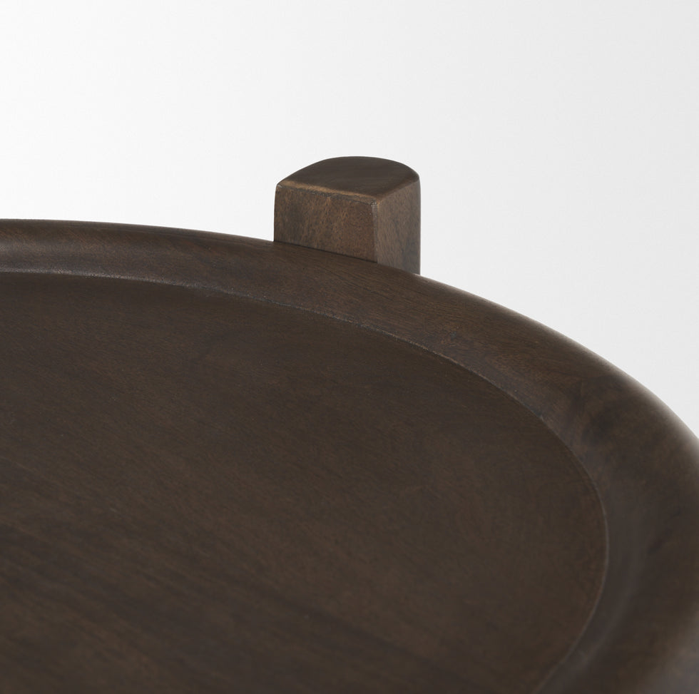 Mercana - Romi Accent Table in Brown, Solid Wood