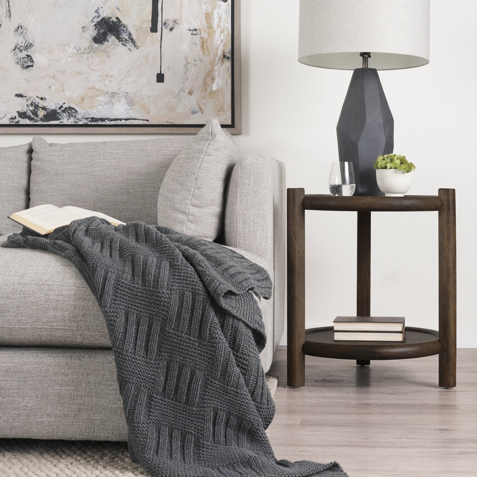 Mercana - Romi Accent Table in Brown, Solid Wood