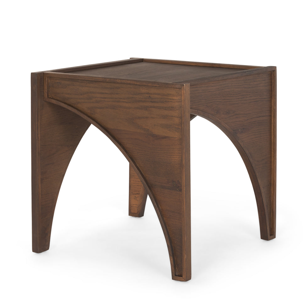 Mercana - Laraya End Table in Brown, Solid Wood