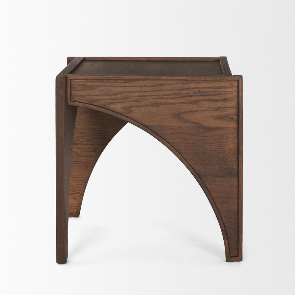 Mercana - Laraya End Table in Brown, Solid Wood
