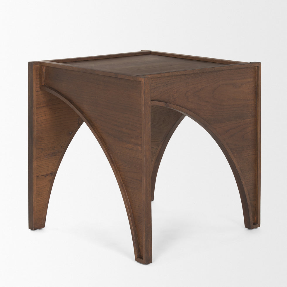 Mercana - Laraya End Table in Brown, Solid Wood