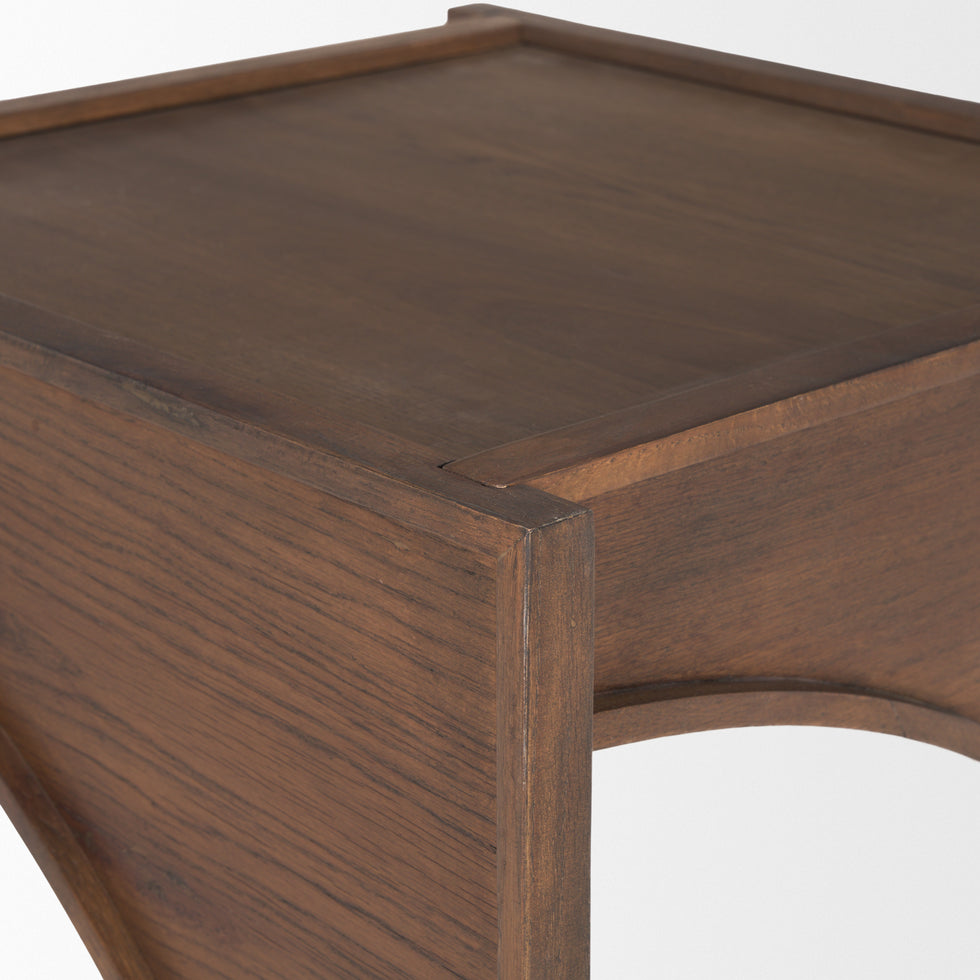 Mercana - Laraya End Table in Brown, Solid Wood