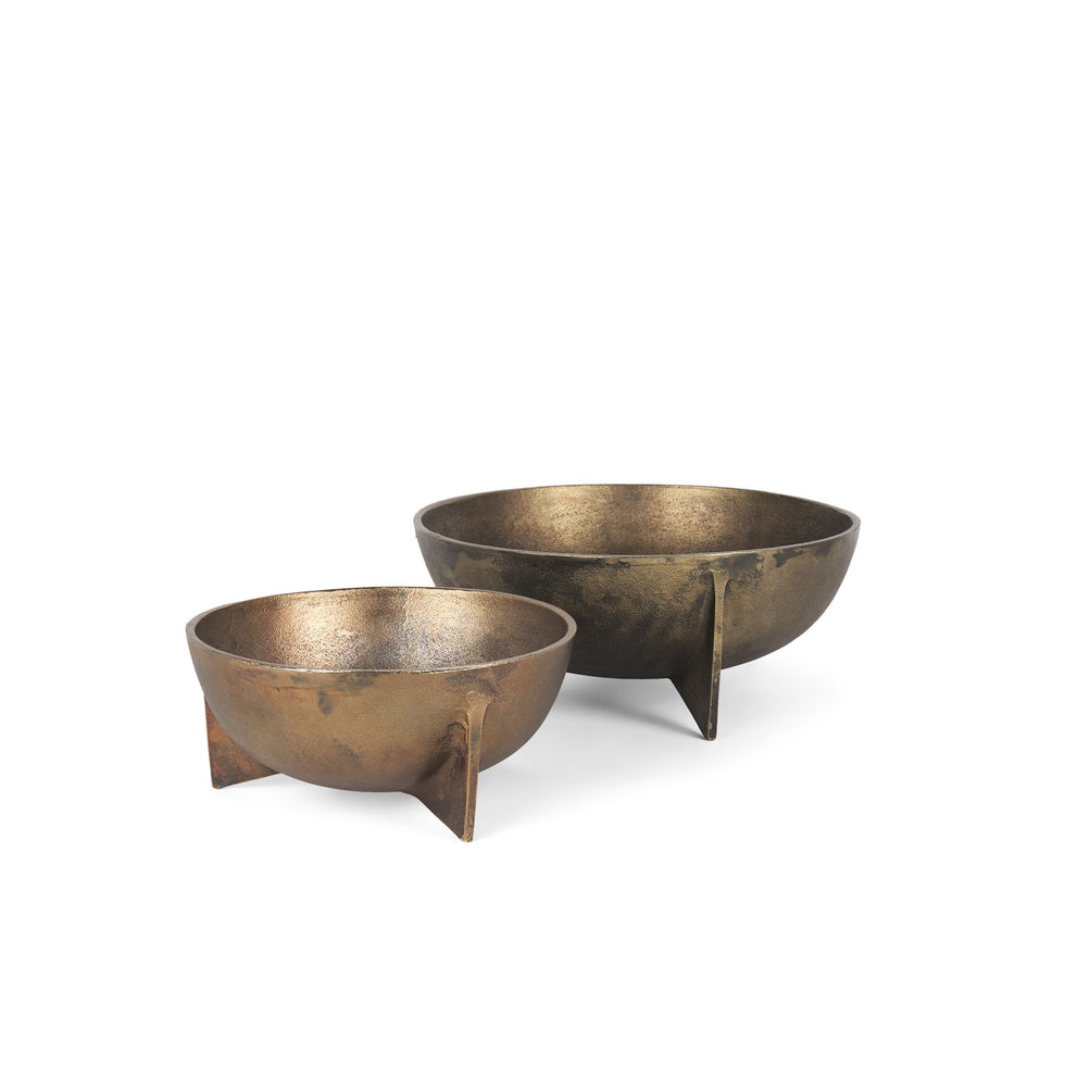 Mercana - Quita Large Gold Metal Decorative Bowls (Set of 2)