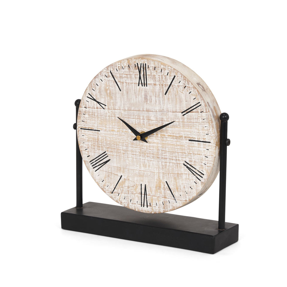 Mercana - Raja Matte Black Metal Table Clock