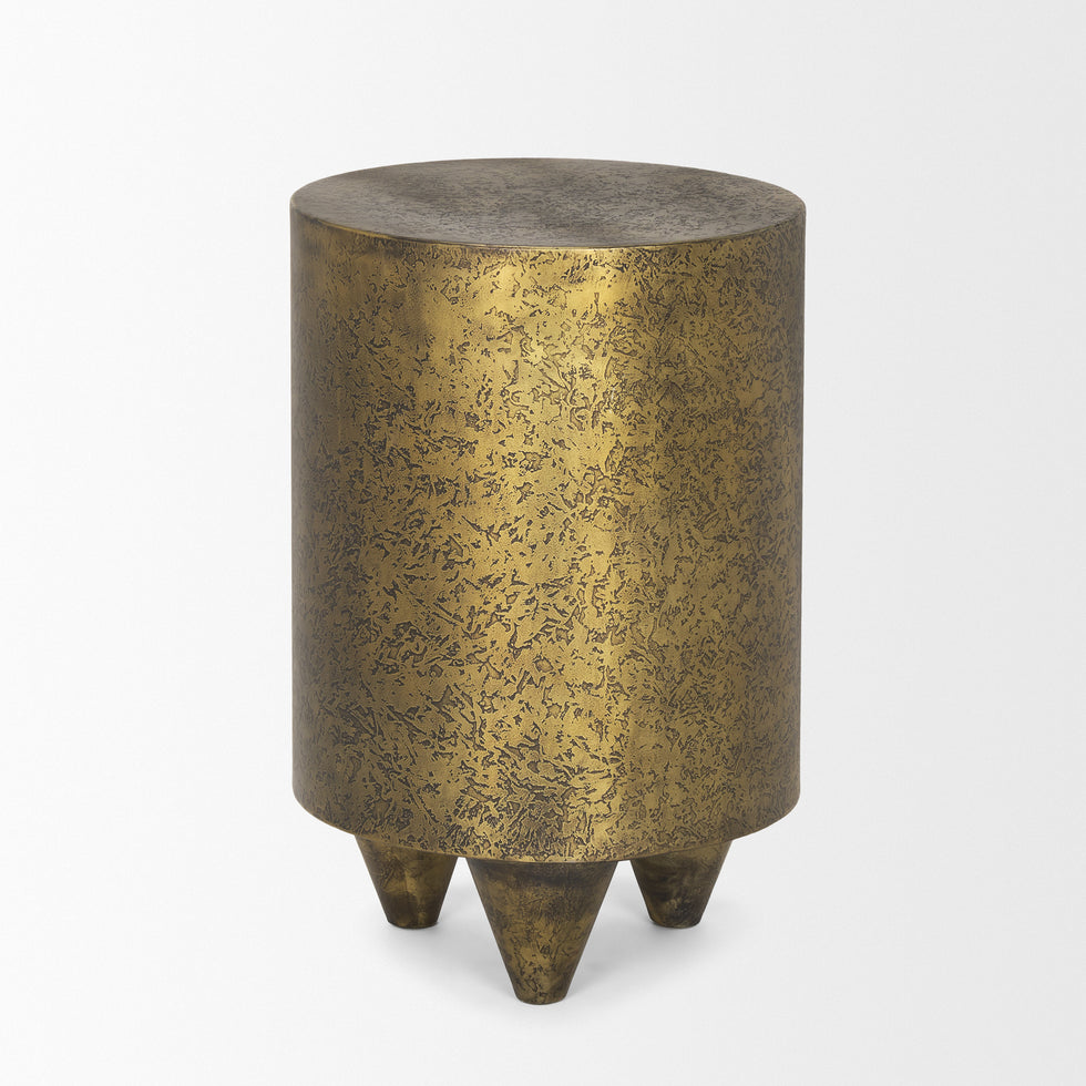 Mercana - Rosh Accent Table in Gold, Metal