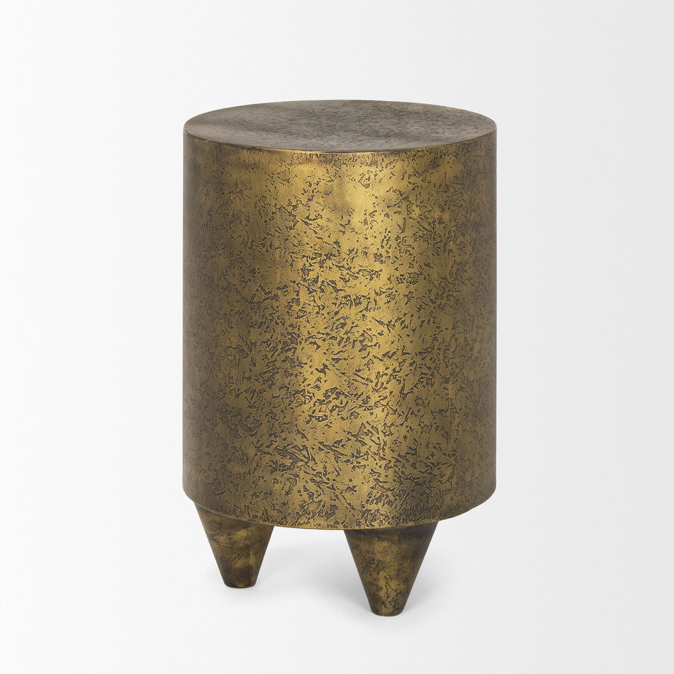 Mercana - Rosh Accent Table in Gold, Metal