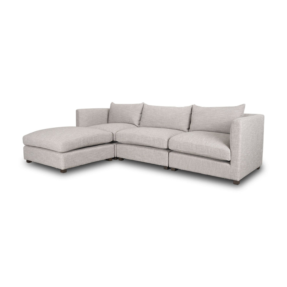 Mercana - Halston 4 Piece Sectional with 1 Ottoman