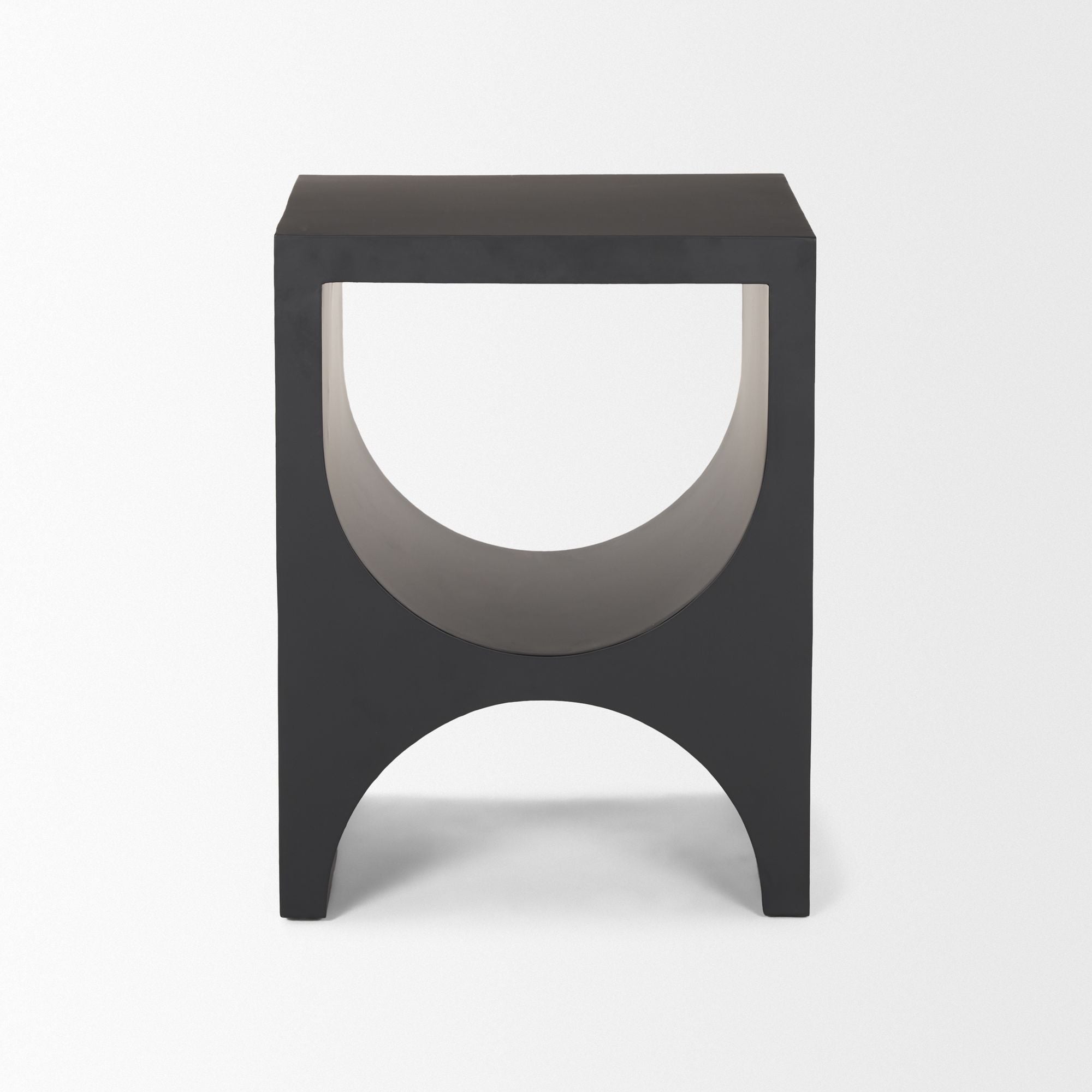 Mercana - Sobi Matte Black Square Metal Side Table