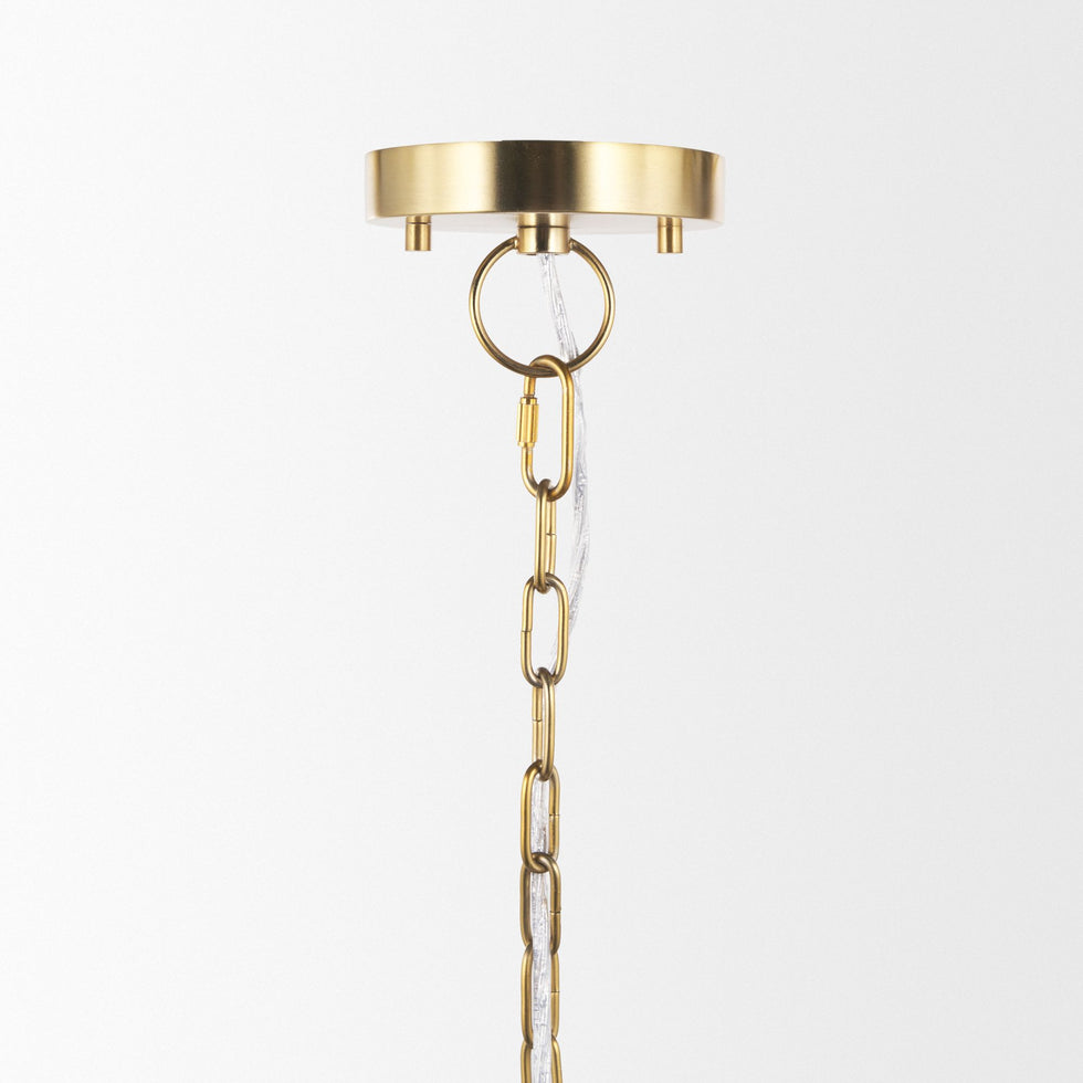 Mercana - Saliha Cane with Brass Metal Pendant Light