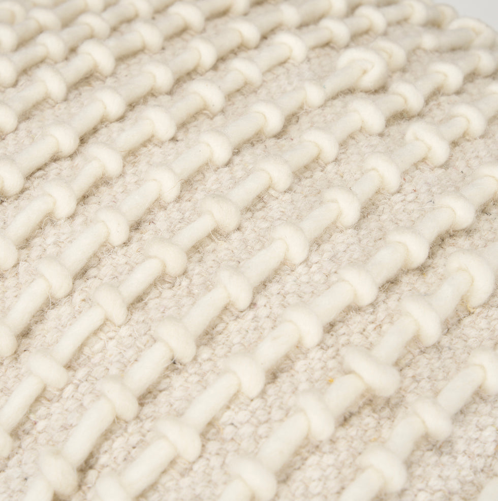 Mercana - Sakaye Pouf in Beige, Fabric