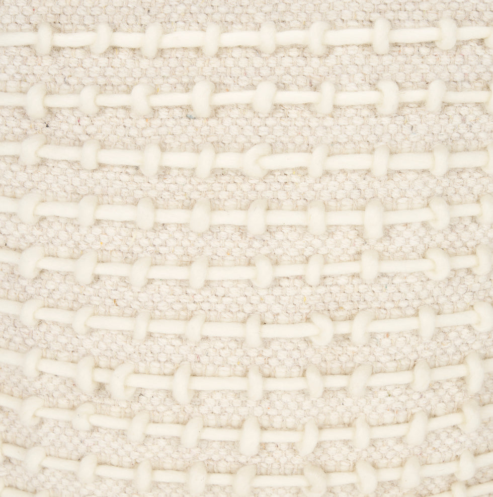 Mercana - Sakaye Pouf in Beige, Fabric