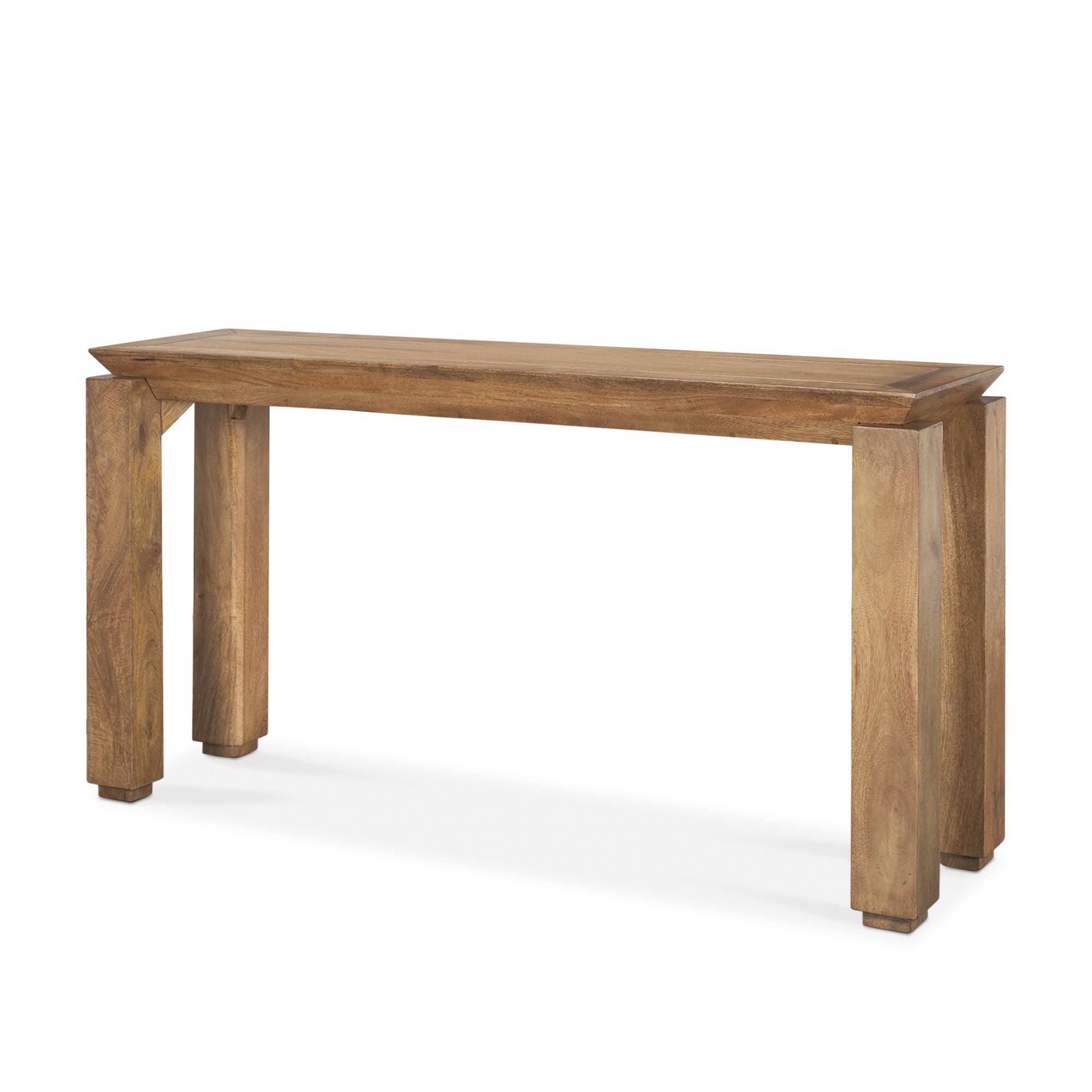 Mercana - Sapphira Brown Wood Tapered Top Console Table