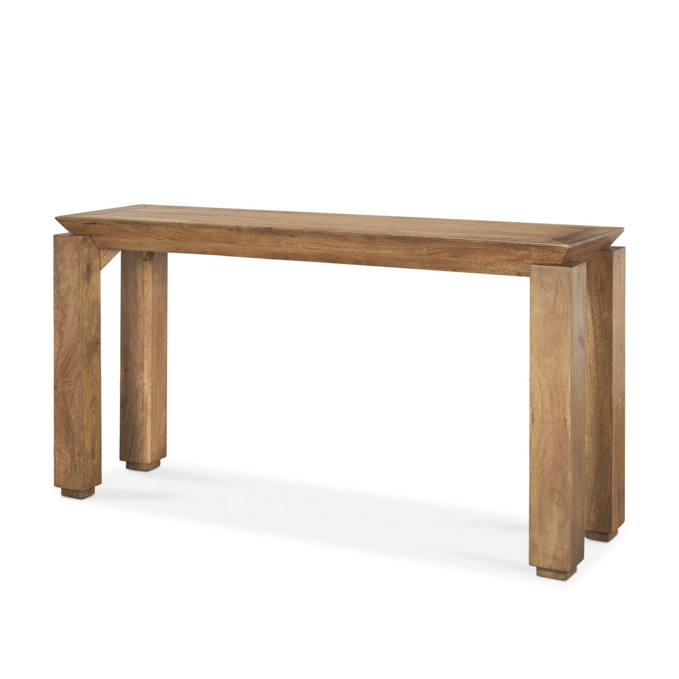 Mercana - Sapphira Brown Wood Tapered Top Console Table