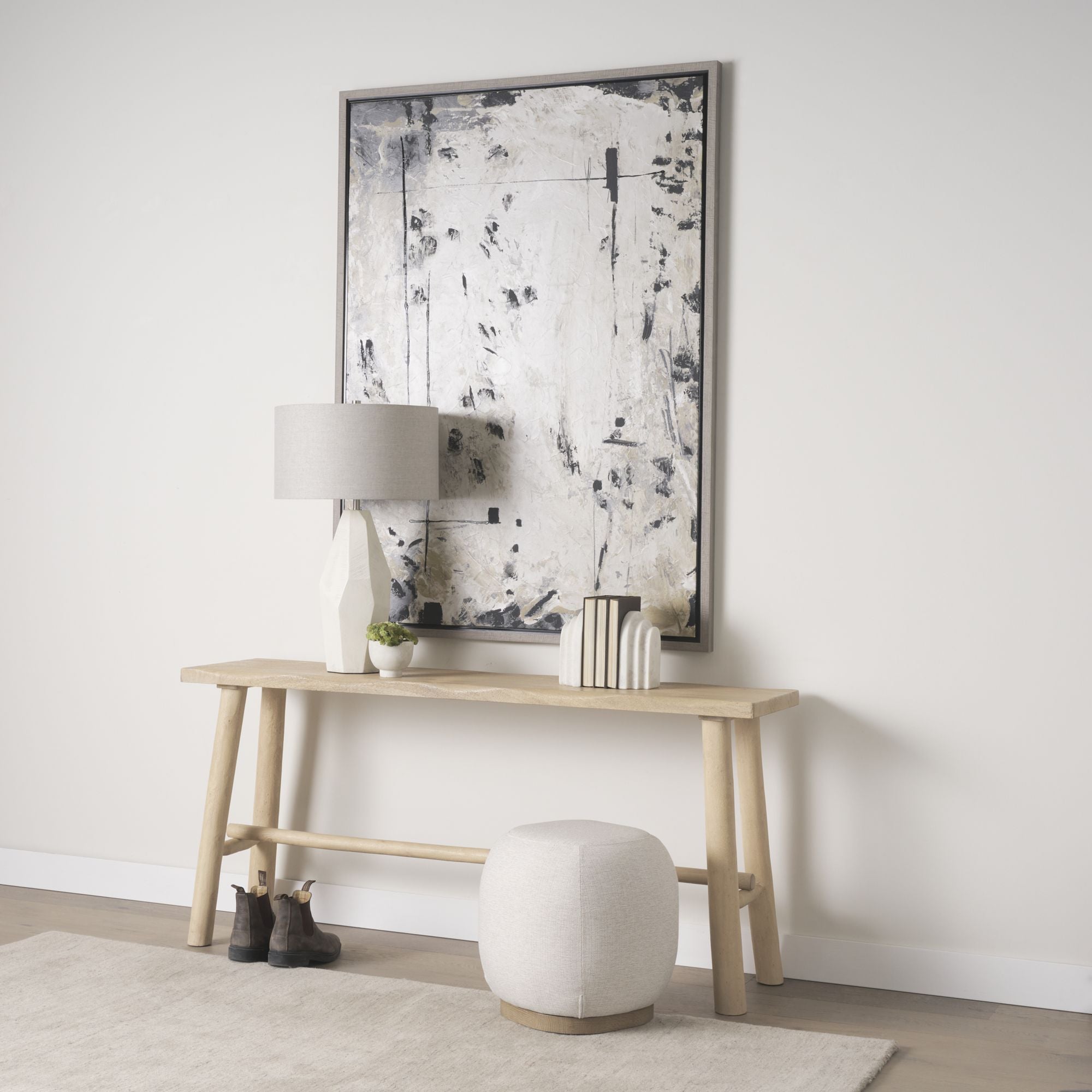 Mercana - Sekou Light Brown Wooden Craftsman Console Table