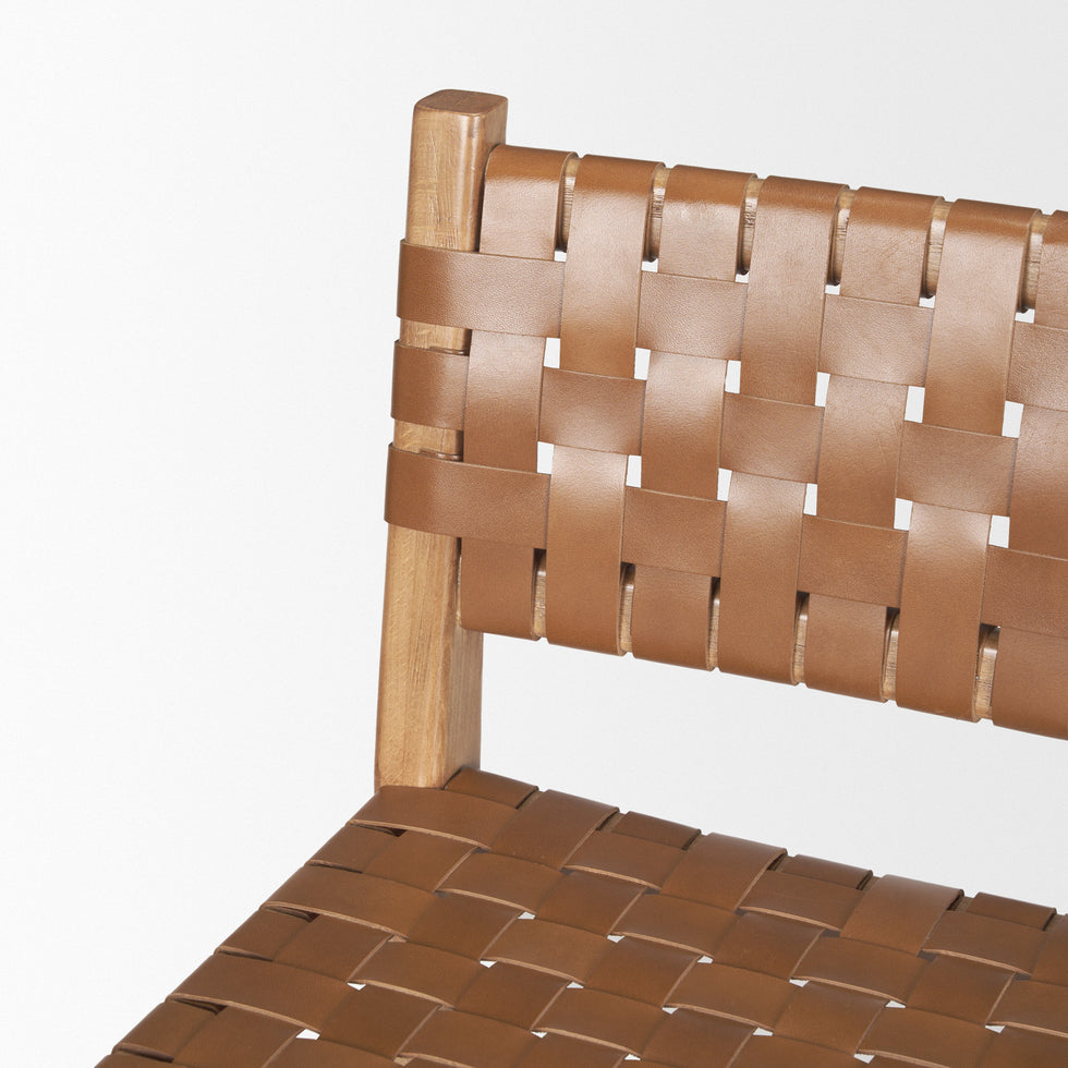 Mercana - Shane Leather Seat Bar/Counter Stool in Brown