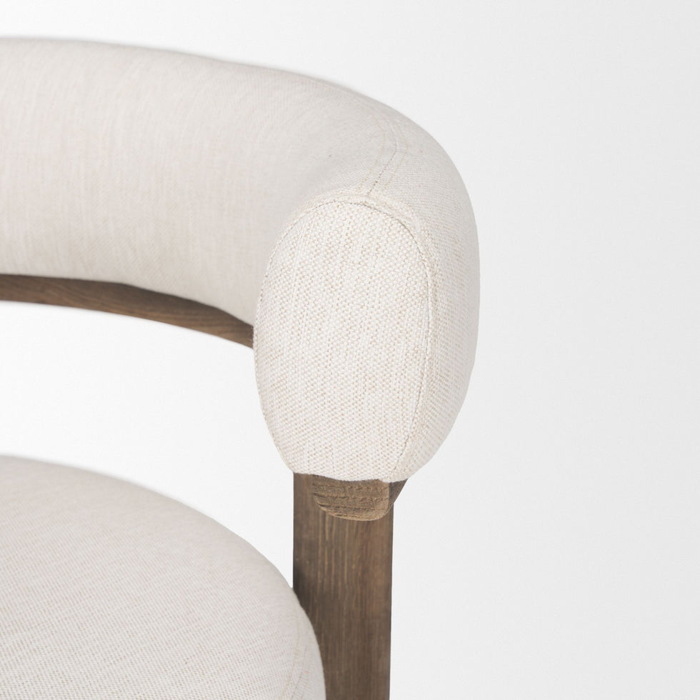 Mercana - Souvik Accent Chair in Oatmeal, Fabric