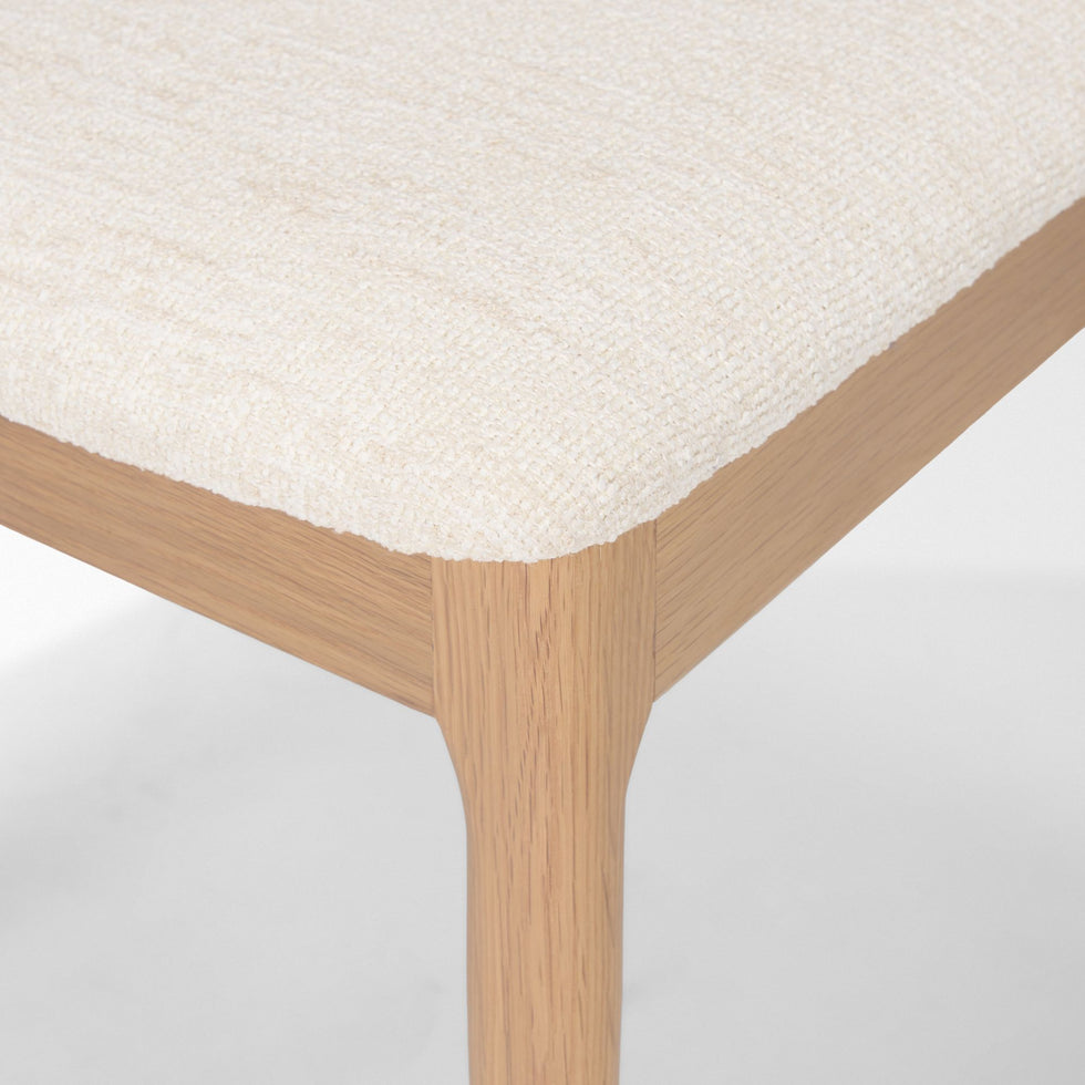 Mercana - Nobu Dining Chair with Cream Fabric Open Back