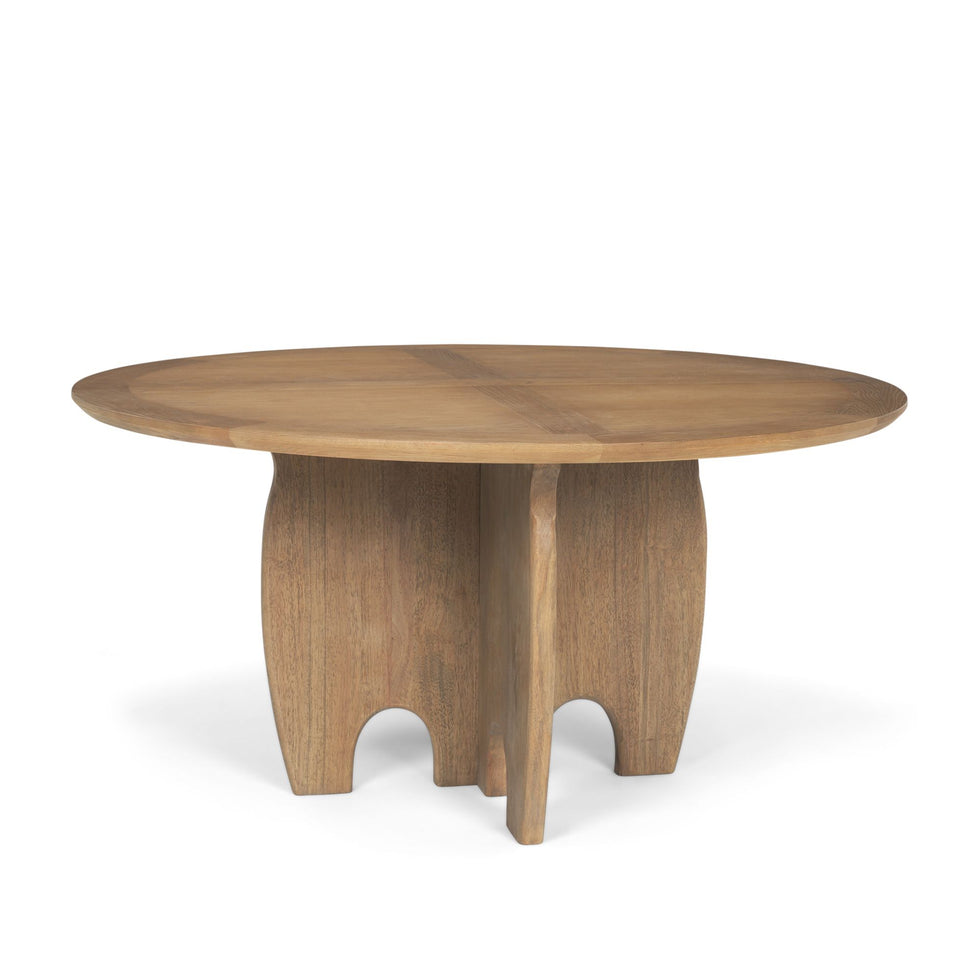 Mercana - Sonomi Round Dining Table with Oak Tabletop in Brown, Wood