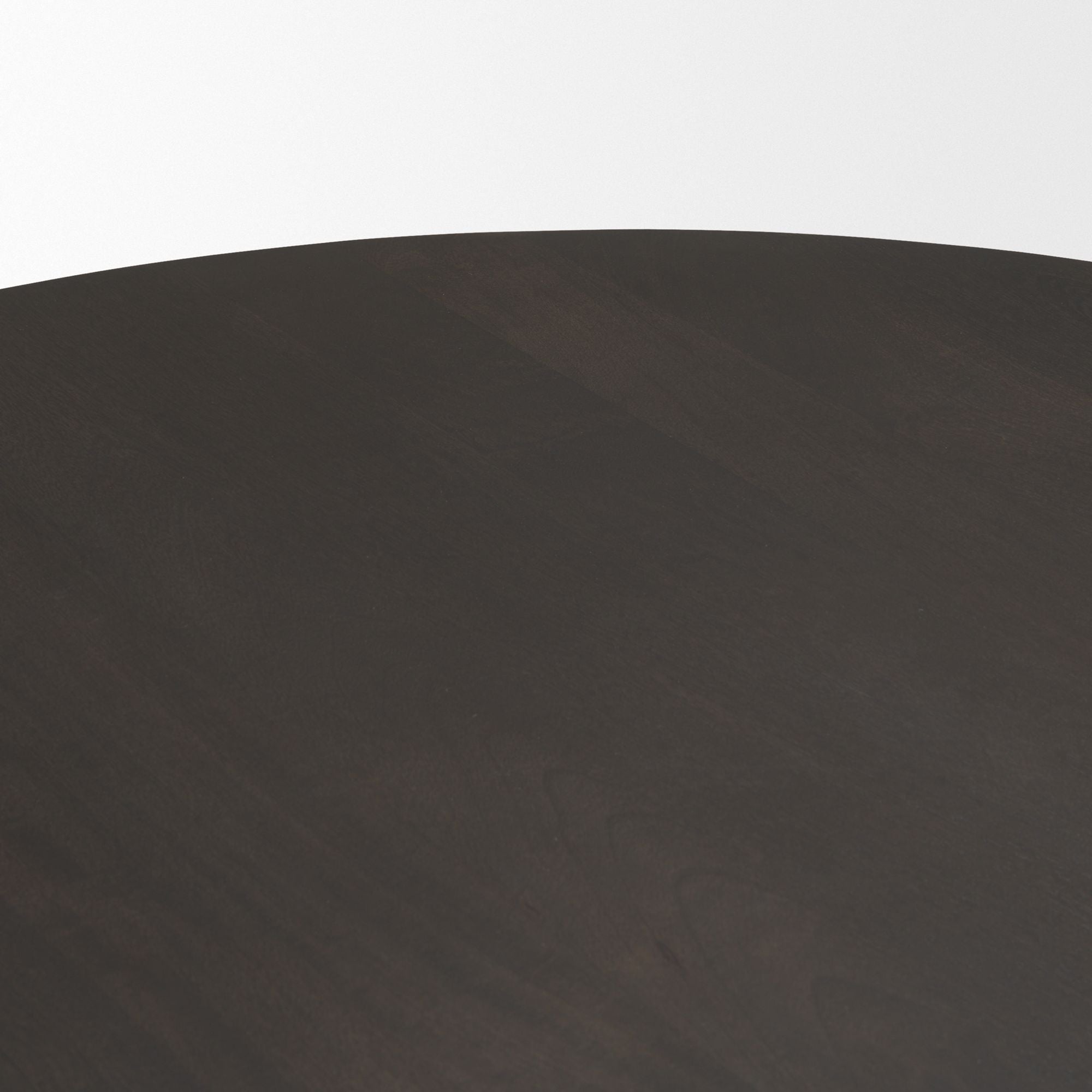Mercana - Tarro Round Dining Table with Geometrical Base in Espresso, Wood