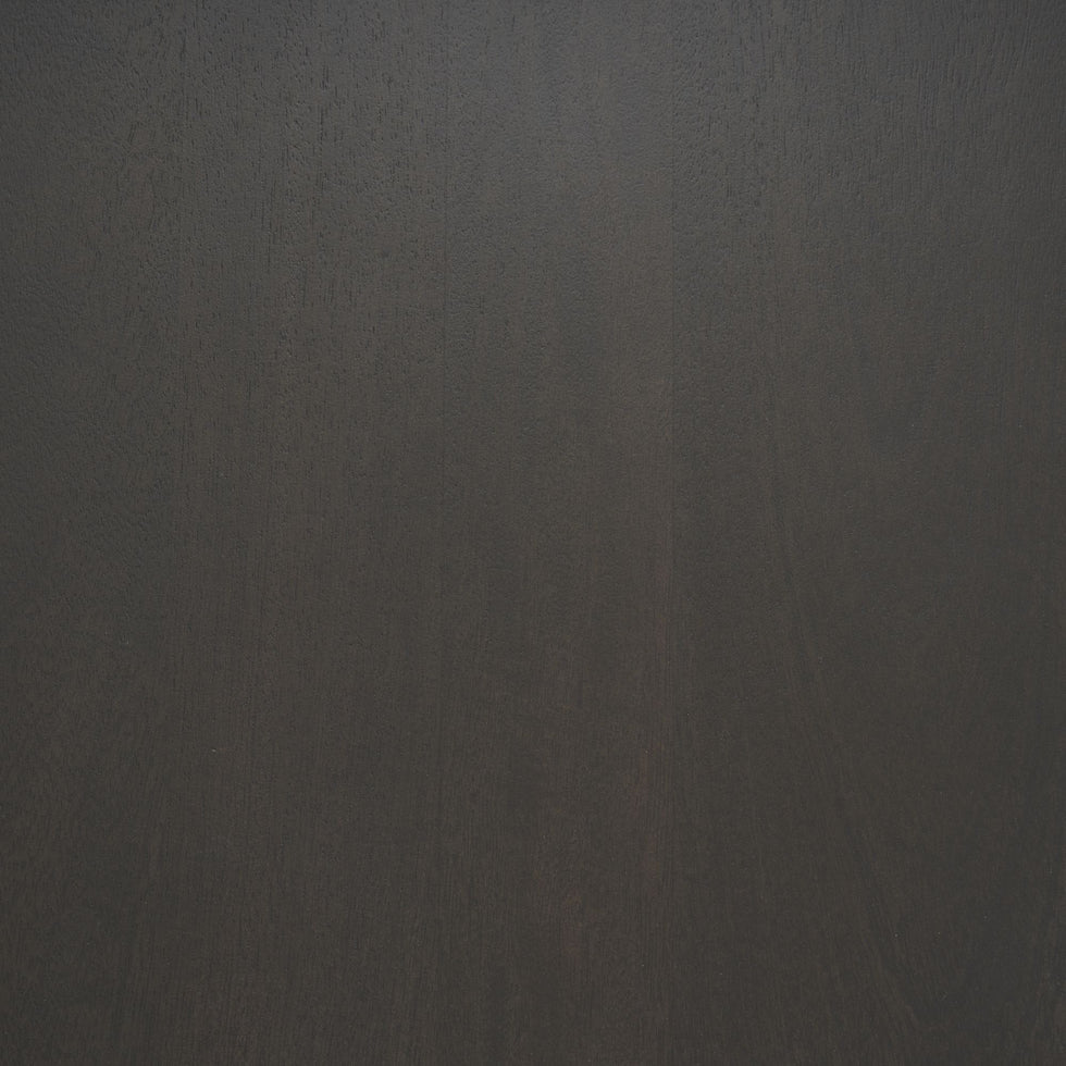 Mercana - Tarro Round Dining Table with Geometrical Base in Espresso, Wood