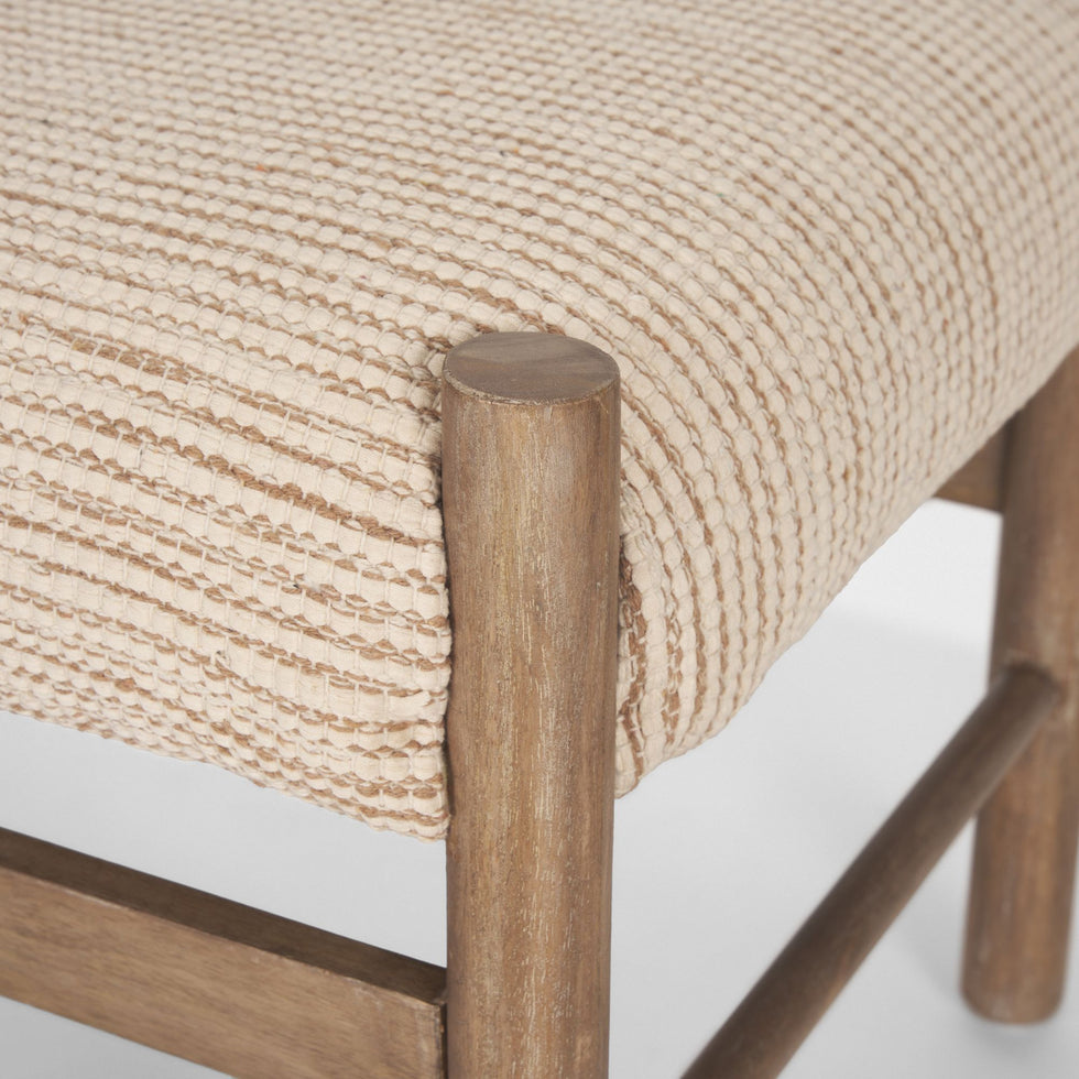 Mercana - Tadi Bench with Rug Seat in Dark Brown