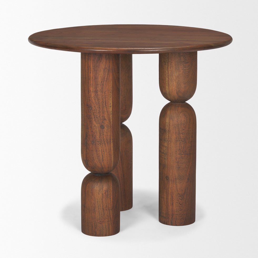 Mercana - Sonel Foyer Table in Brown, Solid Wood
