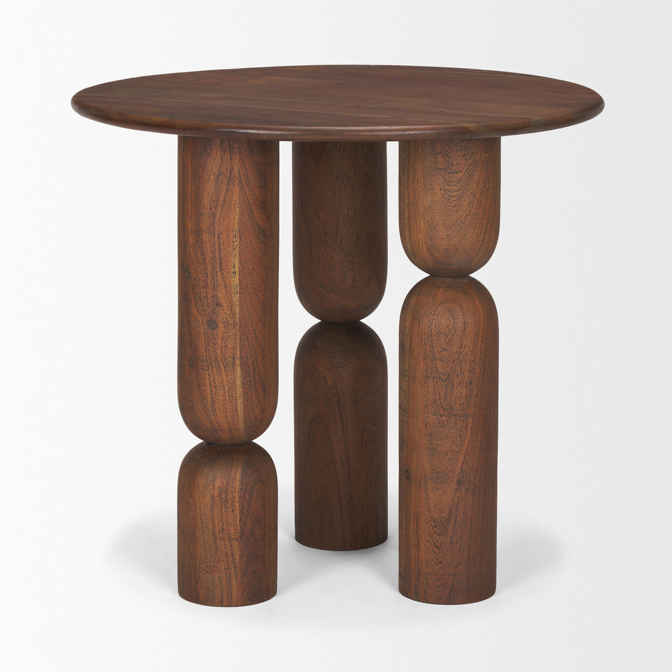 Mercana - Sonel Foyer Table in Brown, Solid Wood