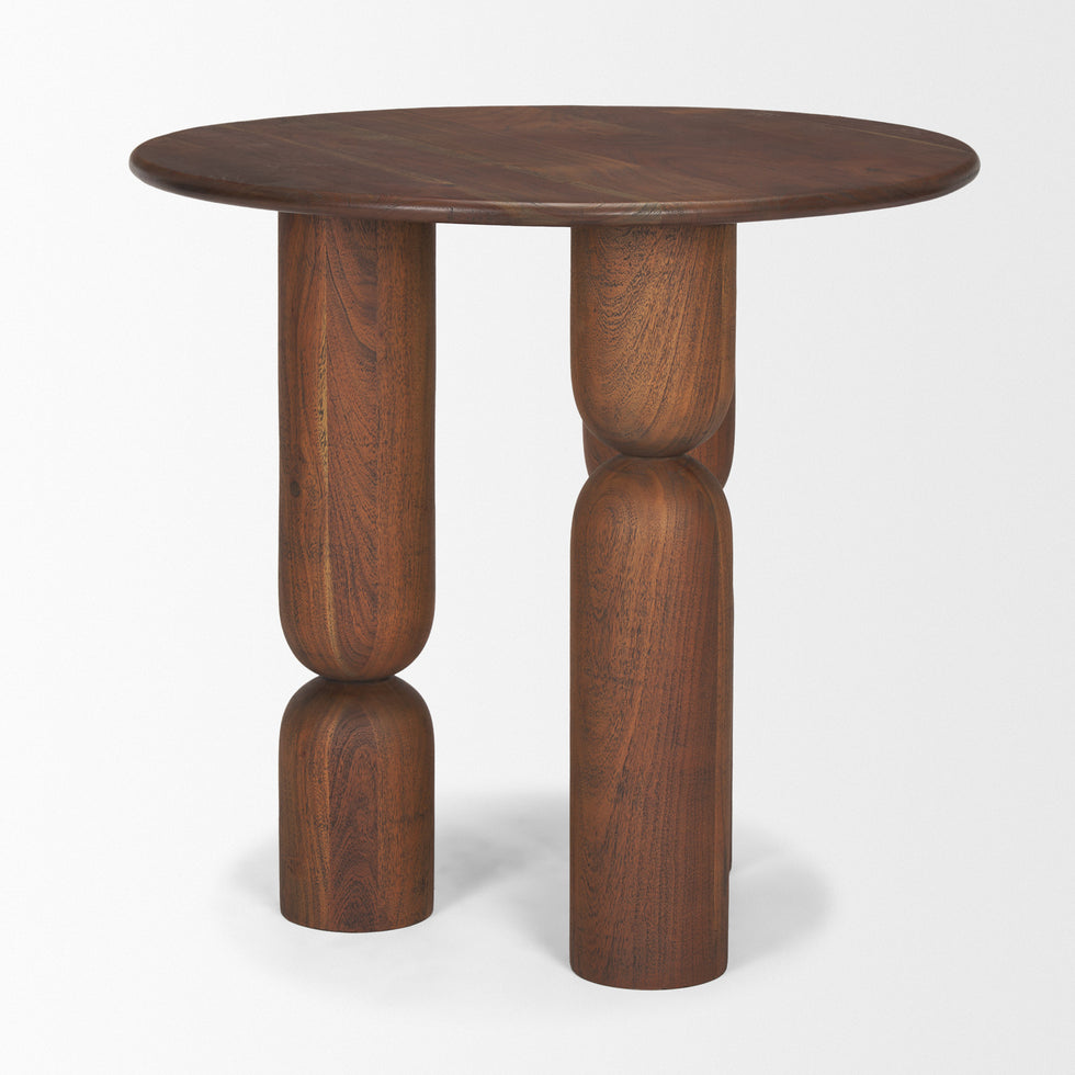 Mercana - Sonel Foyer Table in Brown, Solid Wood