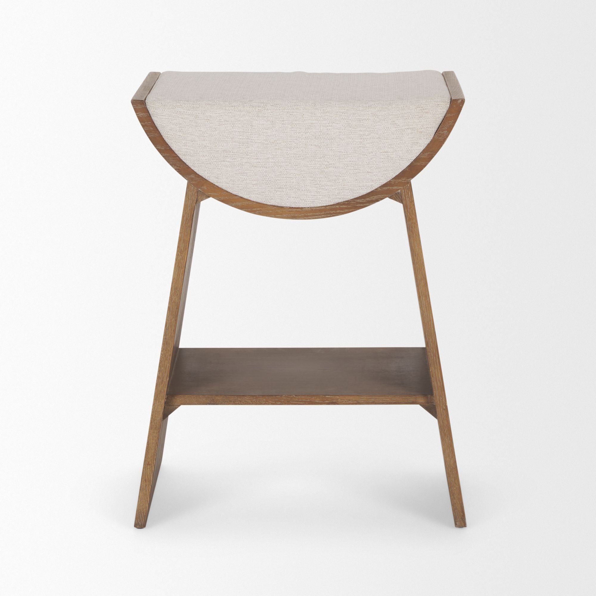 Mercana - Takuma Counter Stool with Oatmeal Fabric in Brown, Wood