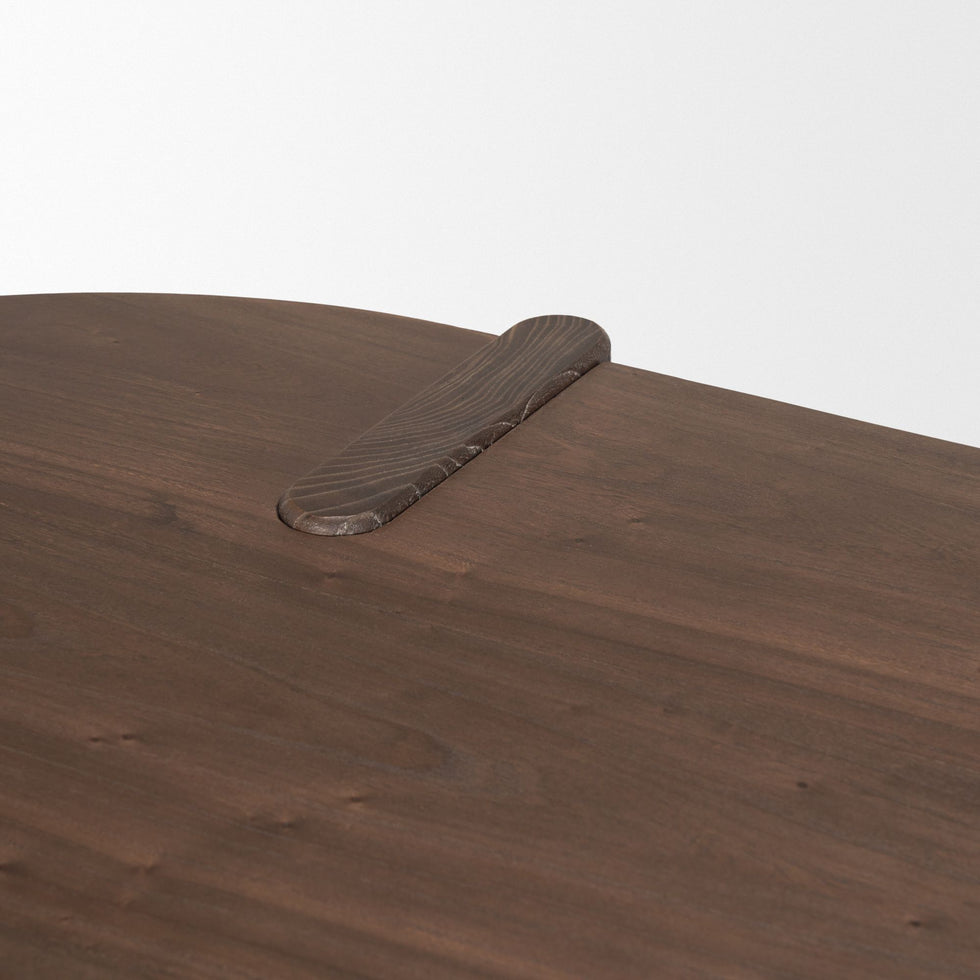 Mercana - Sohan Dark Brown Elm Wood Oblong Desk