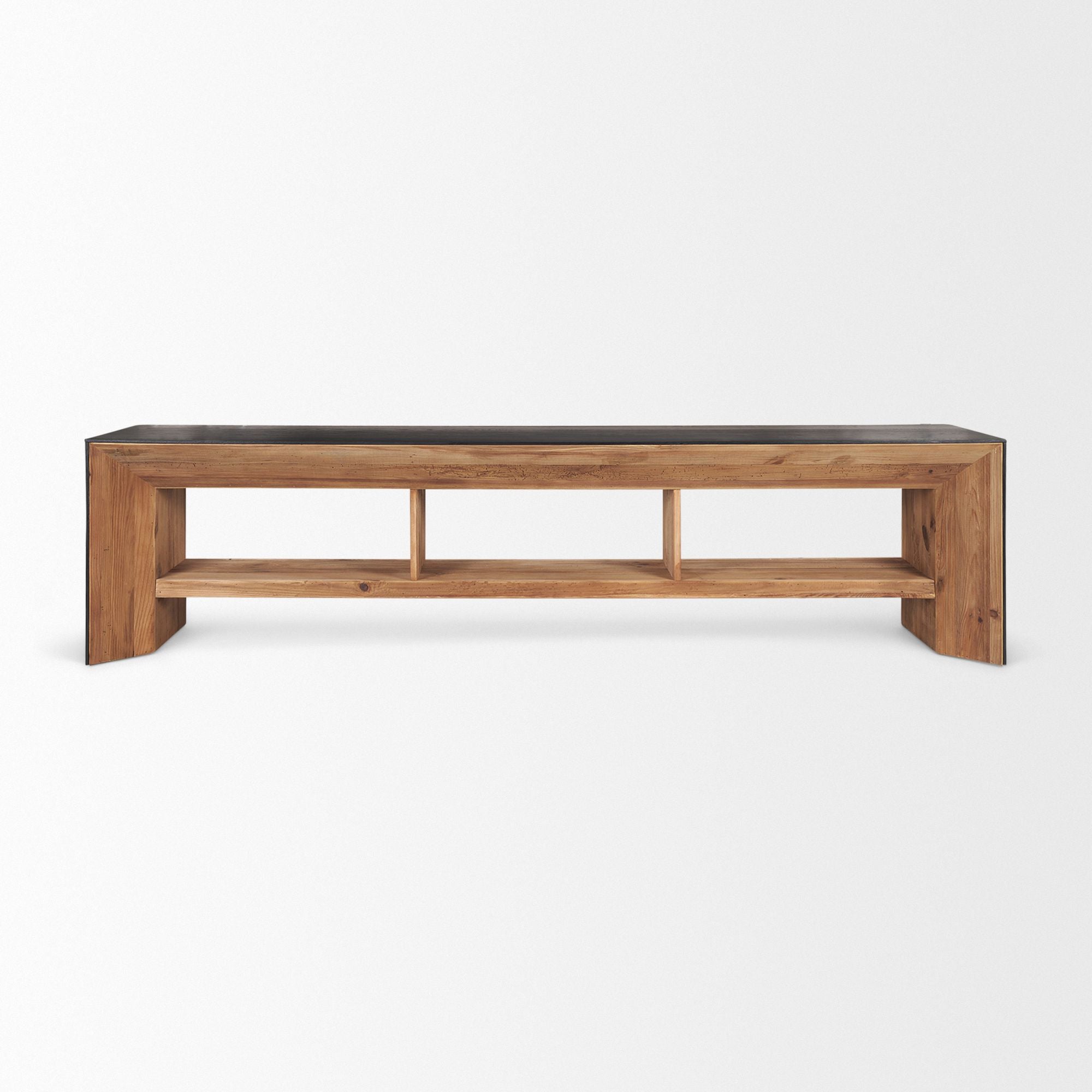 Mercana - Tabor Media Console with Black Oak Waterfall in Natural, Wood