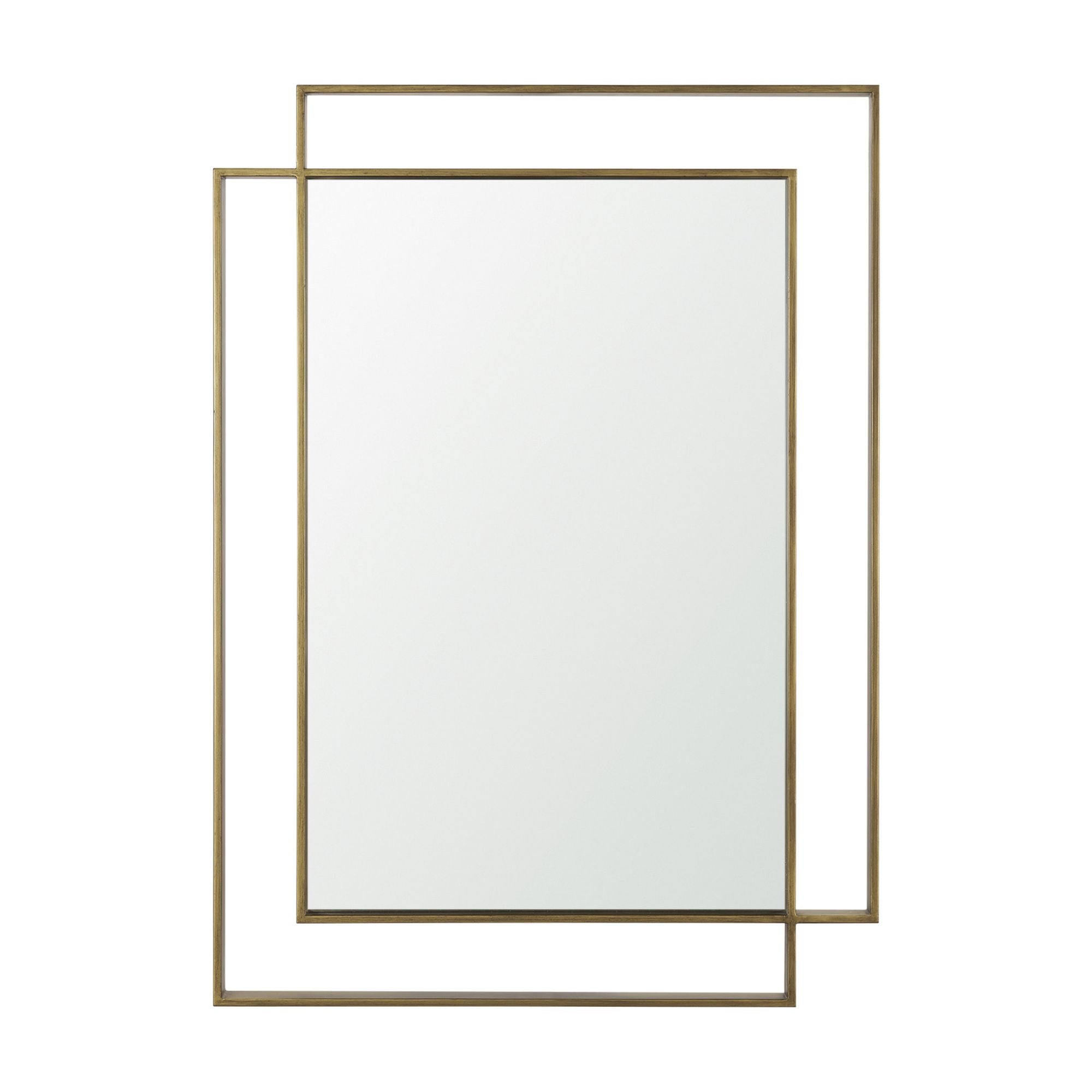 Mercana - Tiva Rectangular Dual Metal Frame Mirror