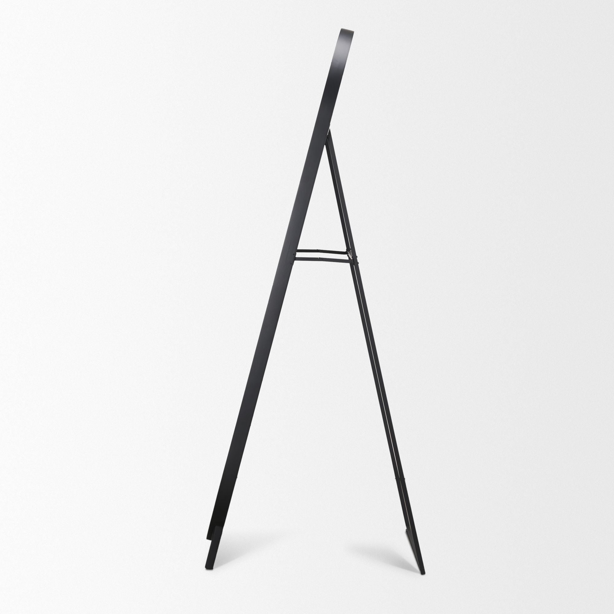 Mercana - Tillie Oblong Matte Black Metal Standing Floor Mirror