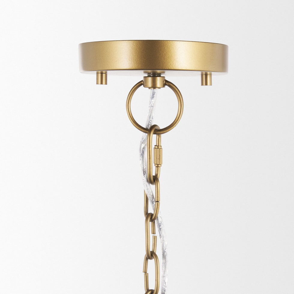 Mercana - Titus 1-Light Brass Finished Metal Disc Pendant