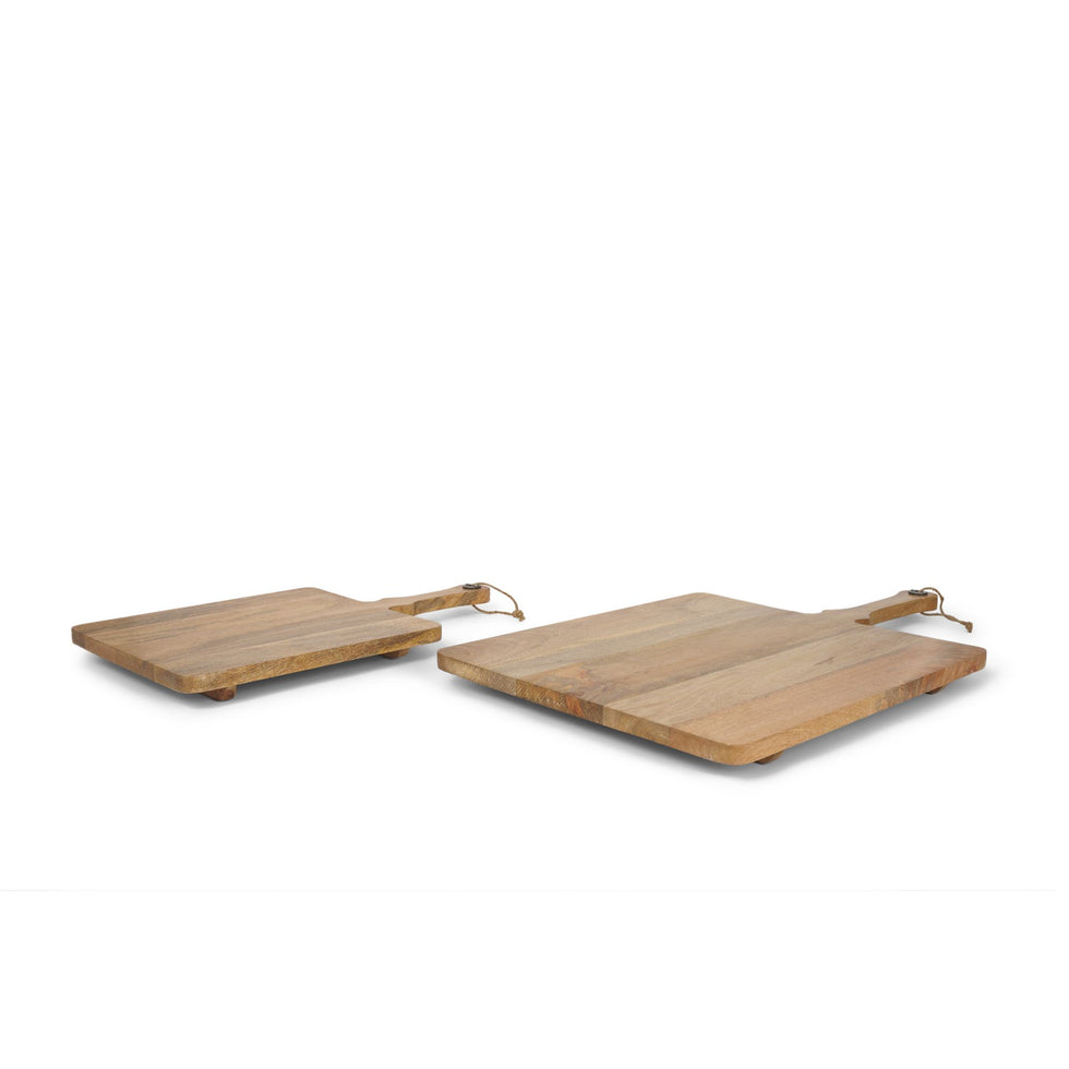 Mercana - Khana Natural Solid Wood Square Serving Boards