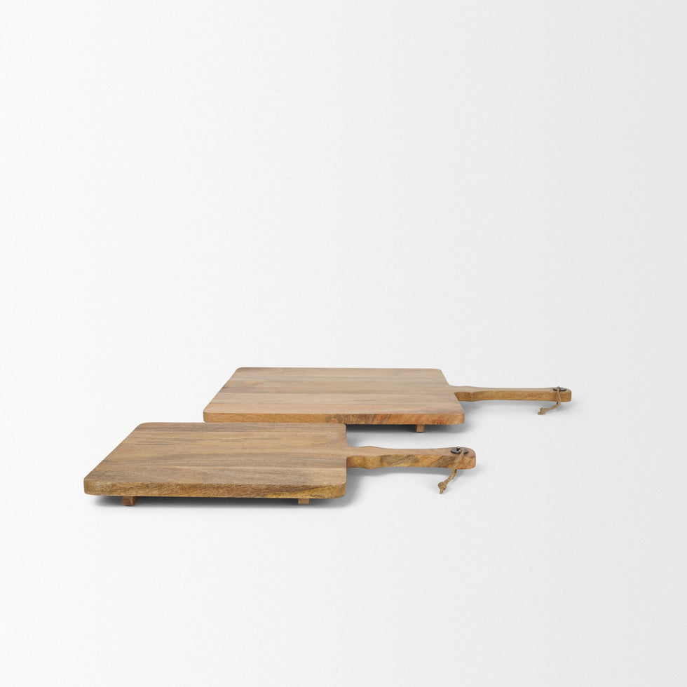 Mercana - Khana Natural Solid Wood Square Serving Boards