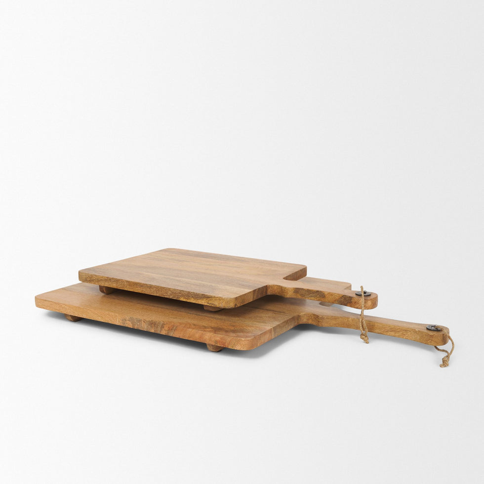 Mercana - Khana Natural Solid Wood Square Serving Boards