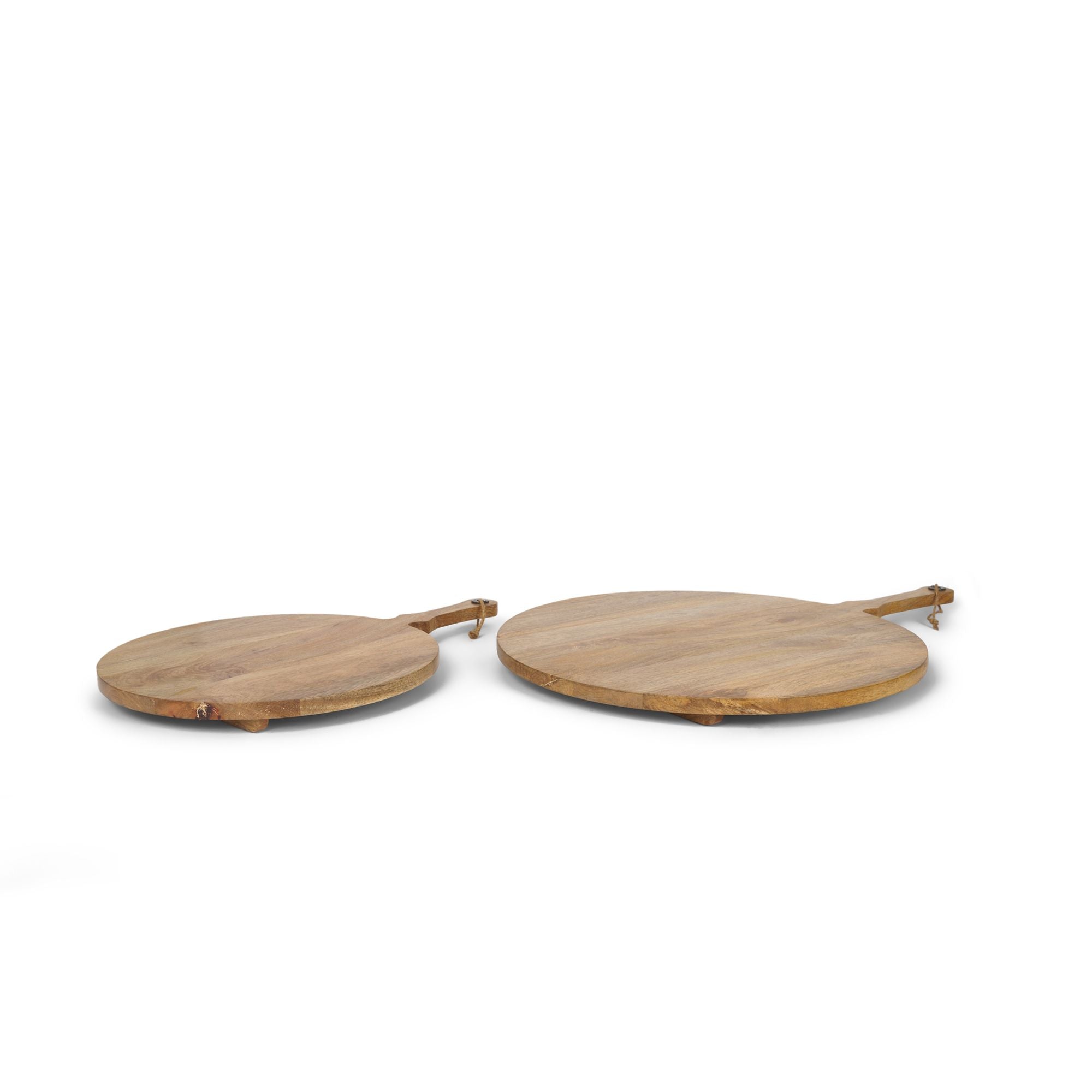 Mercana - Karana Natural Solid Wood Round Serving Boards