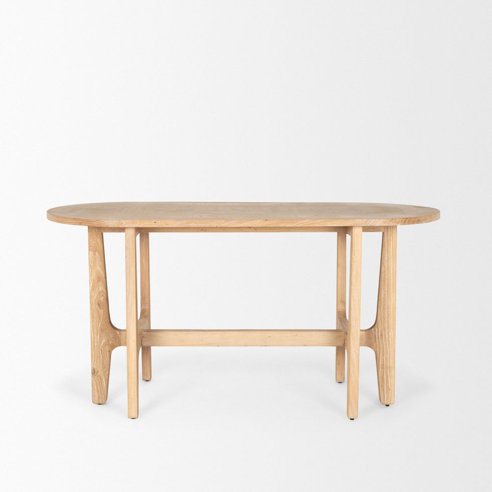 Mercana - Taylin Light Brown Solid Wood Desk