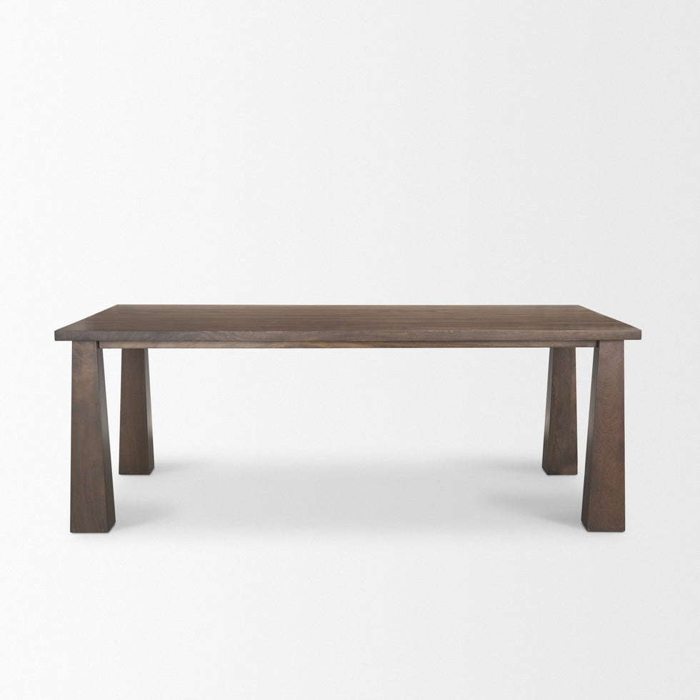 Mercana - Wolcott Rectangular Dining Table in Dark Brown, Wood