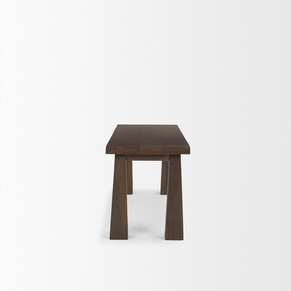 Mercana - Wolcott Bench in Brown, Solid Wood