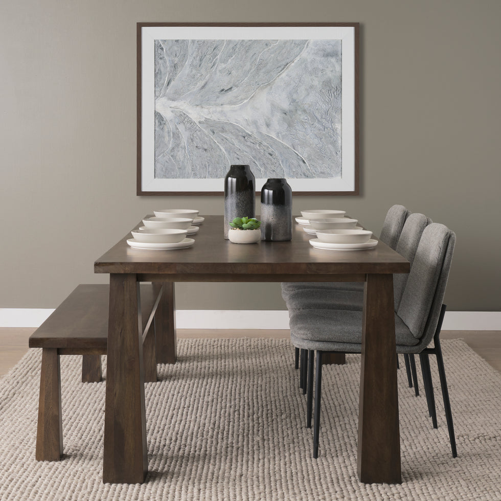 Mercana - Wolcott Bench in Brown, Solid Wood