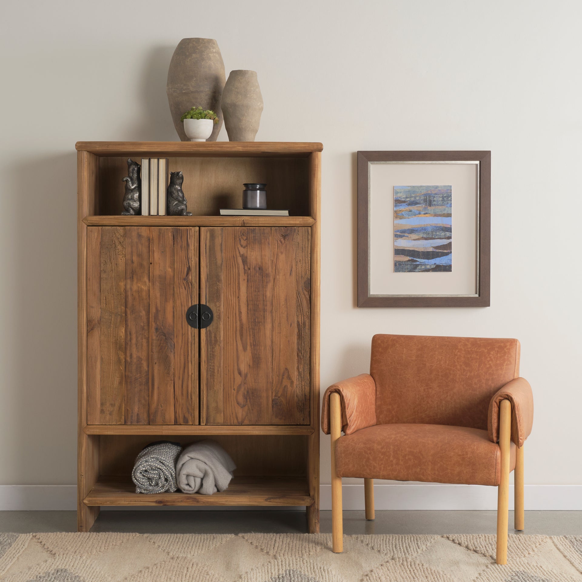 Mercana - Wayde Curio Cabinet in Brown, Wood