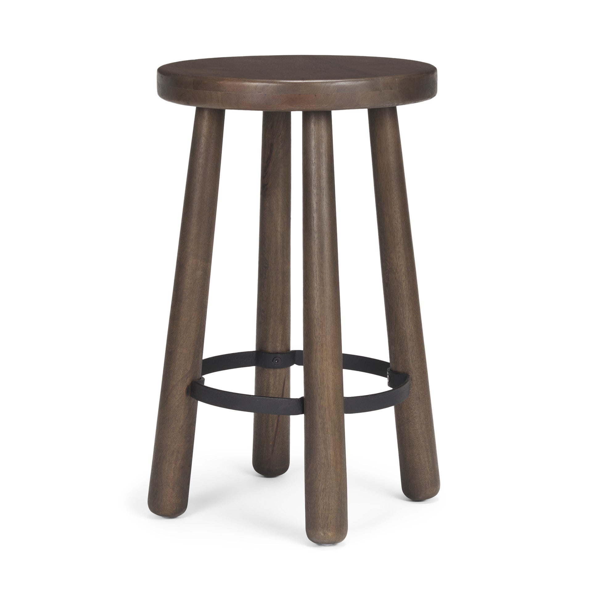 Mercana - Weldon Wood Seat Counter Stool in Brown, Wood