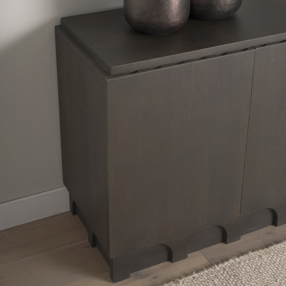 Mercana - Wagner Accent Cabinet in Brown, Solid Wood
