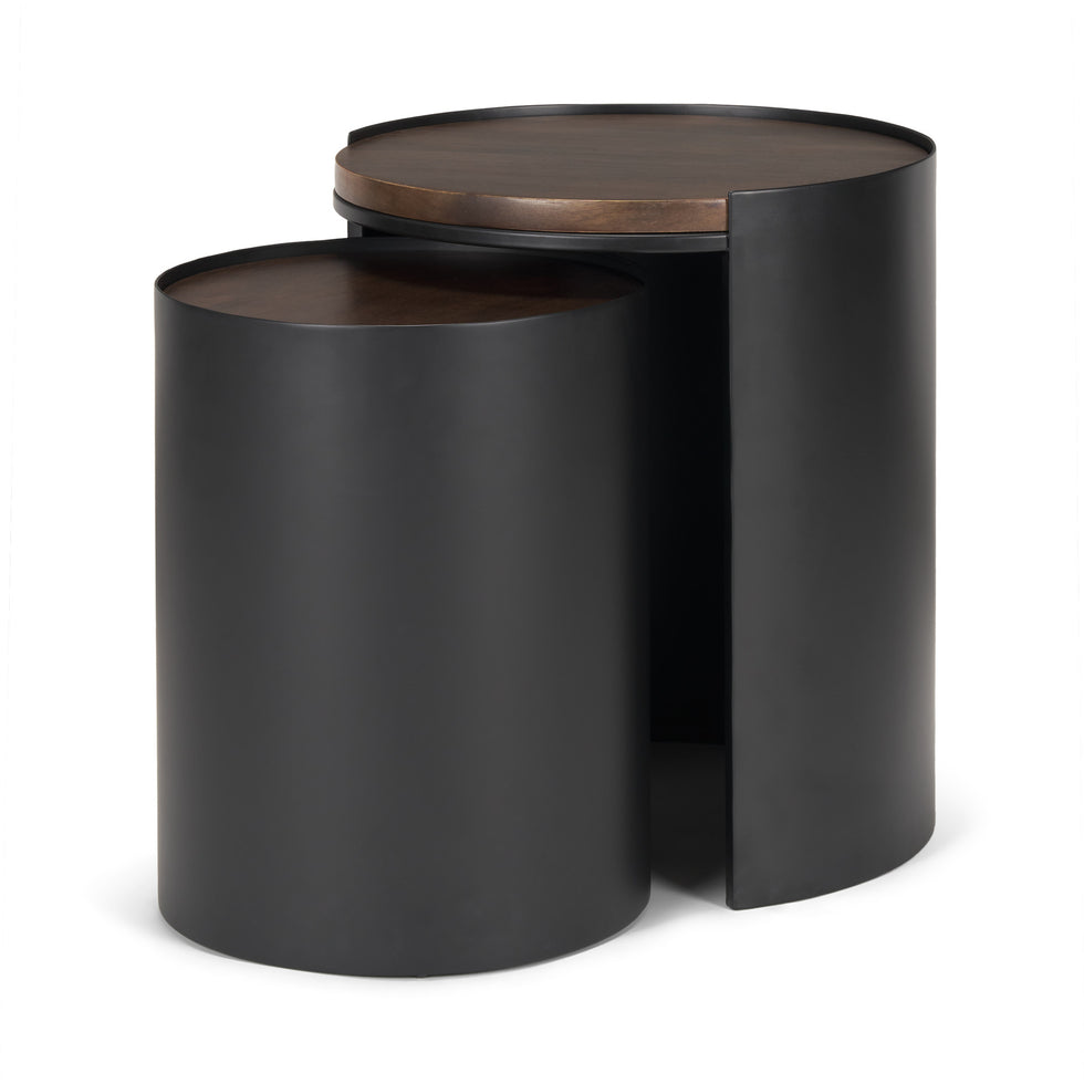 Mercana - Varden Accent Table in Black/Brown, Wood