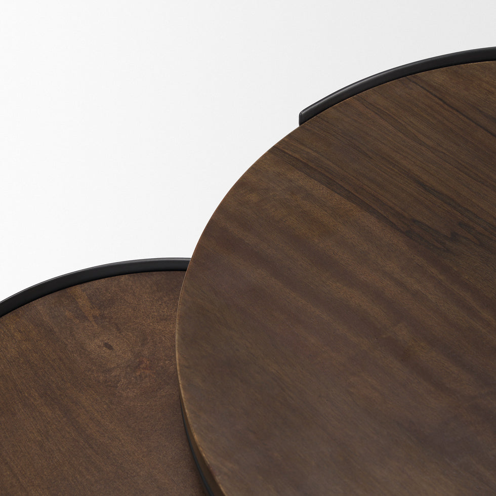 Mercana - Varden Accent Table in Black/Brown, Wood