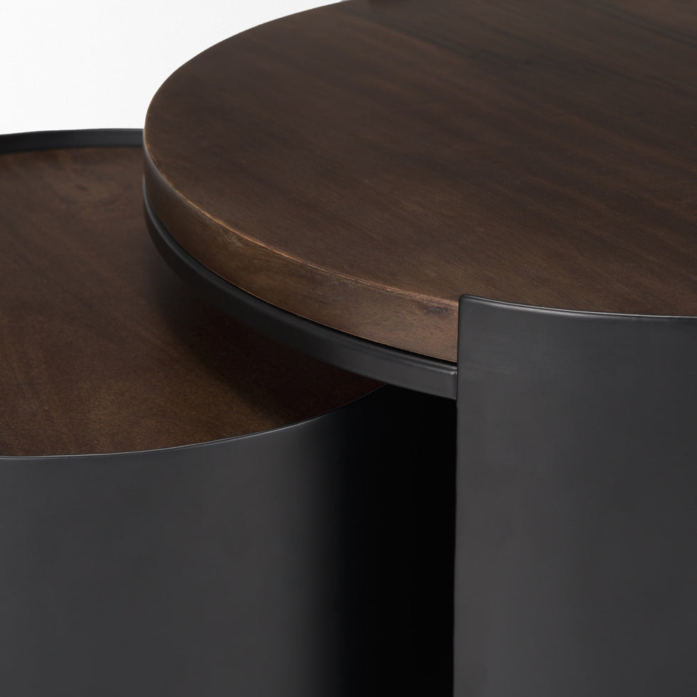 Mercana - Varden Accent Table in Black/Brown, Wood