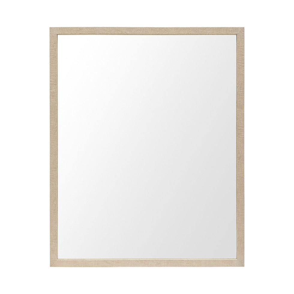 Mercana - Bristol 24x30 Faux Wood Frame Bathroom Vanity Mirror